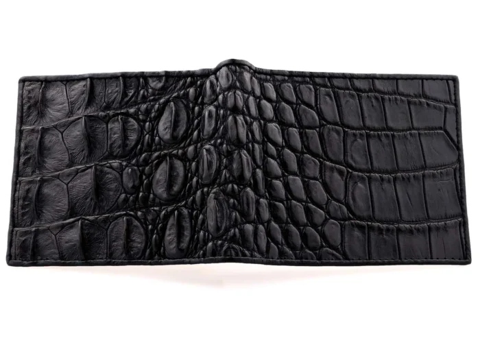 Crocodile-Ostrich Wallet | Black - Sobek Luxury